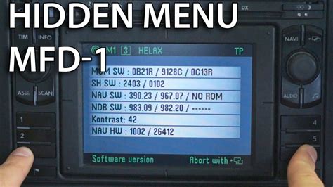 How To Enter Hidden Service Menu In Mfd 1 Dx Vw Passat Golf Škoda Seat