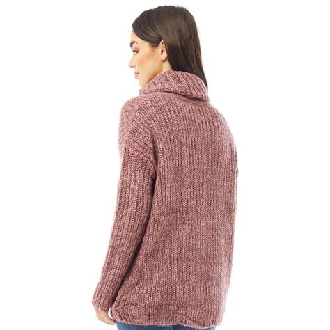 Buy Onfire Womens Cowl Neck Sweater Pink Twist