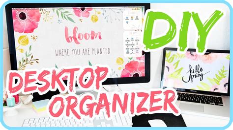 diy desktop organizer wallpaper youtube