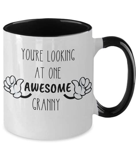 Awesome Granny Two Toned Mug Ts For Granny Granny Coffee Etsy