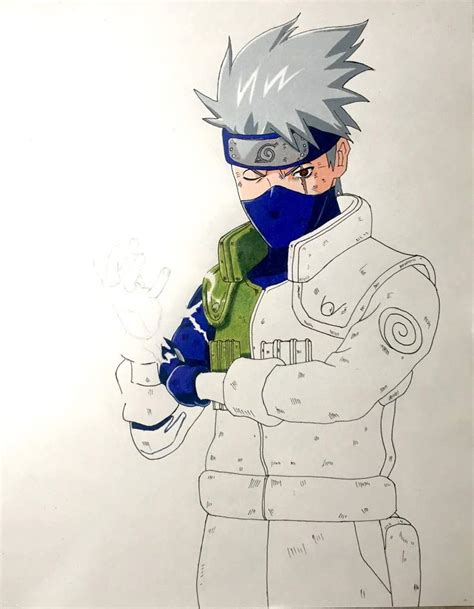 Dibujo De Kakashi Con Chidori •arte Amino• Amino