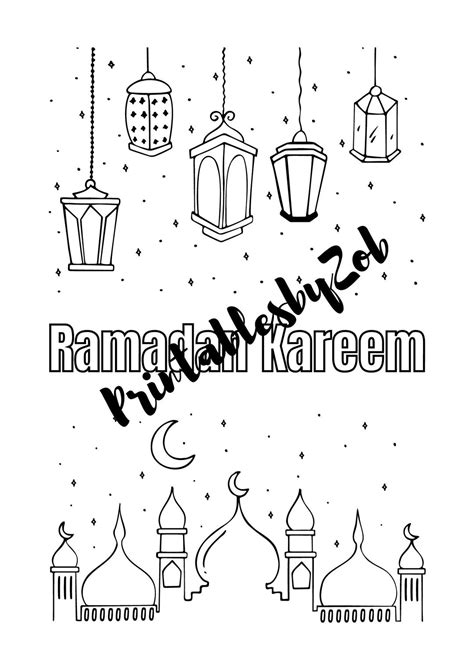 Ramadan Colouring Sheet Etsy