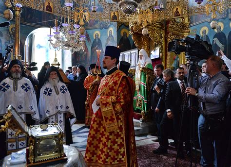 Patriarch Kirill Arrives In Russian Monastery Of St Panteleimon On Athos