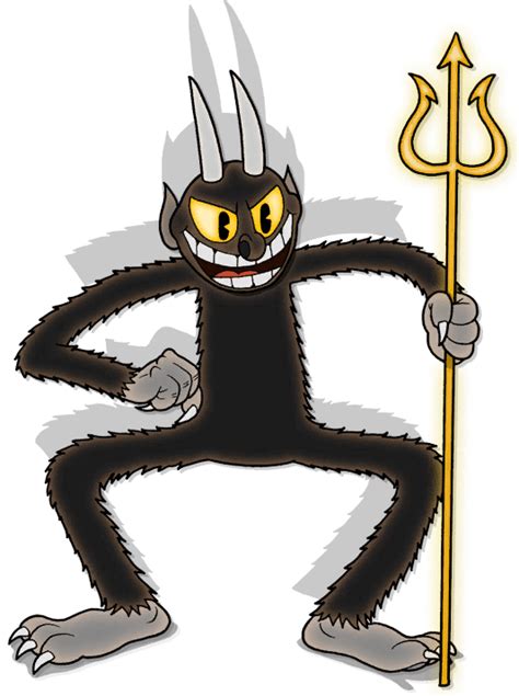 Cuphead The Devil Holding Trident Png Transparente Stickpng