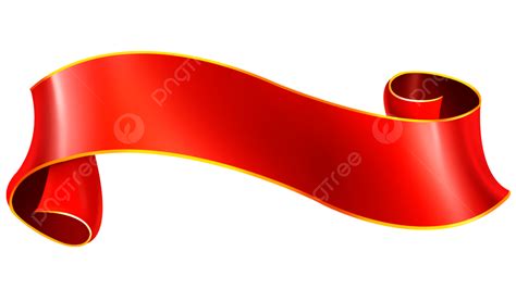 Red Ribbon Banner Clipart Transparent Background 3d Ribbon Promotion