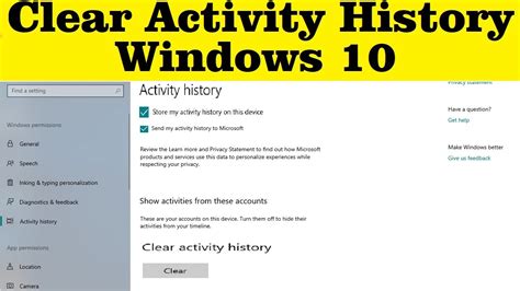 How Clear Activity History In Windows 10 Simple Tricks Youtube