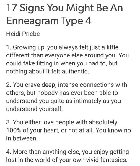 17 Signs You Might Be An Enneagram Type 4 Part 1 Enneagram Enneagram 4 Enneagram Types