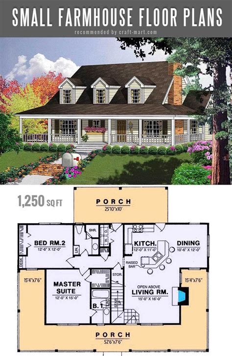 Small Farmhouse Plan With Two Porches Simple Farmhouse Plans Farmhouse
