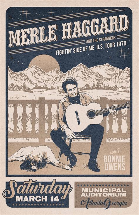 Merle Haggard 1970 Concert Poster Etsy