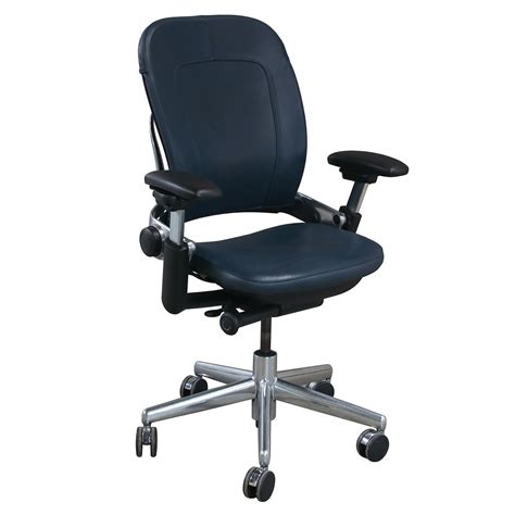 Steelcase Leap Used Leather Task Chair Blue National Office