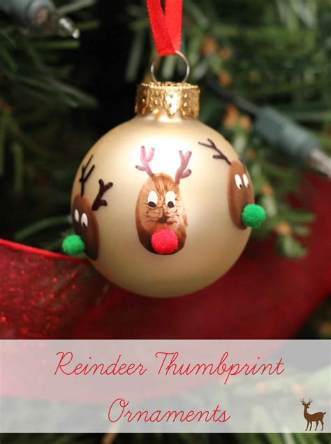 Reindeer Thumbprint Ornaments Mom Vs The Boys