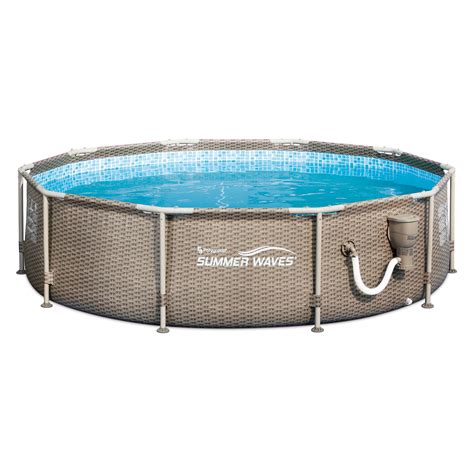 Summer Waves 10 X 30 Metal Frame Above Ground Outdoor Swimming Pool