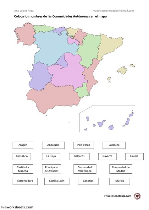 Ficha Del Mapa De Espana Para Primaria Fichas De Ciencias Sociales Images