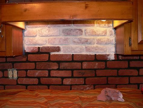 Check spelling or type a new query. painting faux brick backsplash kitchen home design ideas ...
