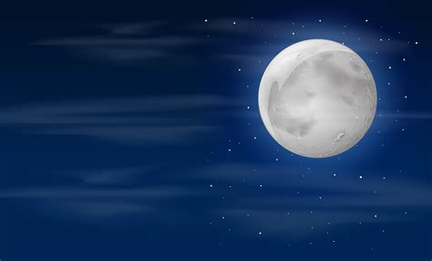 Night Sky With Moon Vector Art At Vecteezy