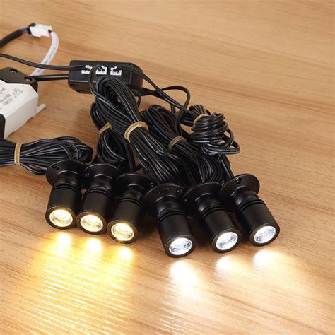 Series Connection W Mini Led Spotlight Small Led Lamp For Showcase Display Case Lamp Group