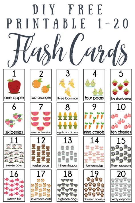 Number Flashcards 1 50 Monster Number Flash Cards Free Printable