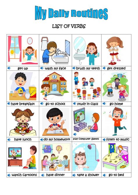 My Daily Routines Online Worksheet For Grade 2 You Can Do The