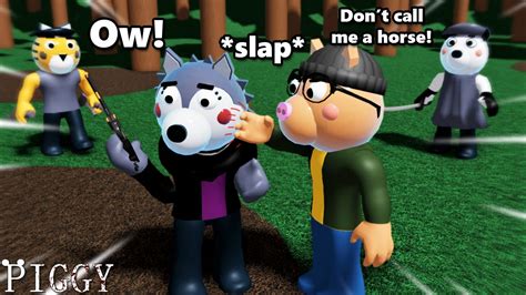 Roblox Piggy Rp Film Pony Slaps Willow In The Face Youtube