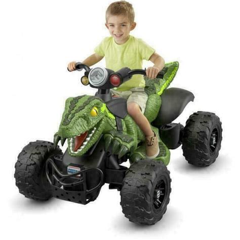 Power Wheels Jurassic World Dino Racer Ride On Atv For Kids Green