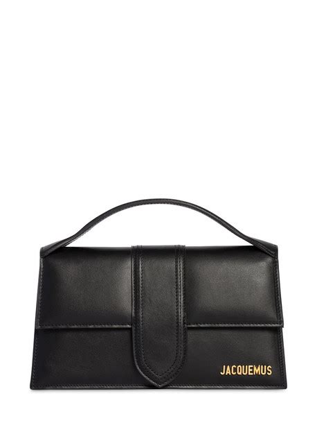 Jacquemus Le Grand Bambino Leather Bag In Black Wheretoget