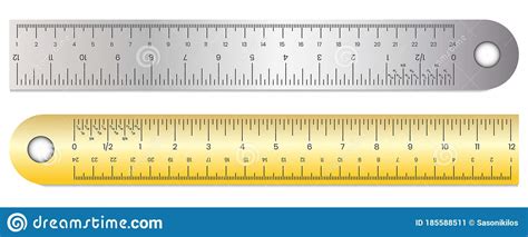 Ruler With Inch Centimeter And Millimeter Scale For Apps Or Website