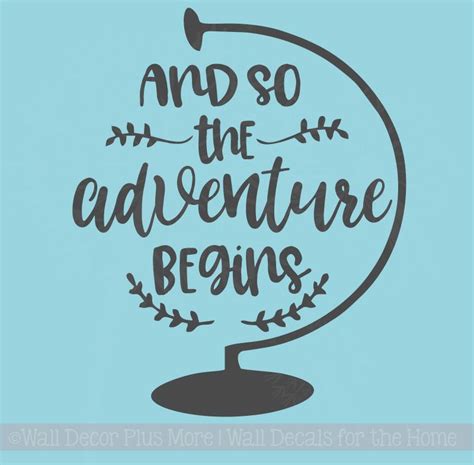 And so the adventure begins quote svg marriage svg wedding … from i.etsystatic.com. So the Adventure Begins Graduation Decal Quotes with Globe ...
