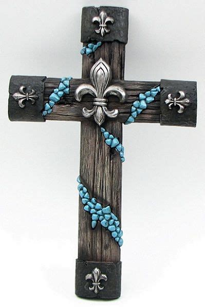 Fleur De Lis Cross Cross Wall Decor Cross Art Cross Crafts