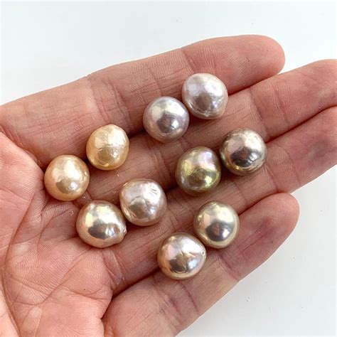 Freshwater Cultured Edison Style Baroque Pearls Mm Half Drilled Chalmers Gems