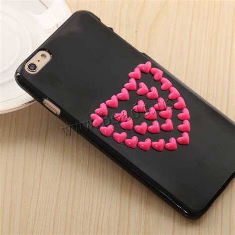 Mobile Phone Cases Pc Plastic With Resin Rectangle For Iphone 6plus