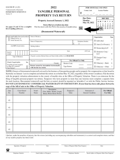 2022 Form Ky Dor 62a500 W Fill Online Printable Fillable Blank