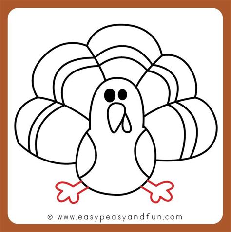 How To Draw A Turkey Turkey Drawing Thanksgiving Drawings Easy Drawings