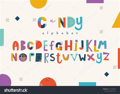 Positive Colorful Alphabet Kids Stock Vector Royalty Free 1141428539