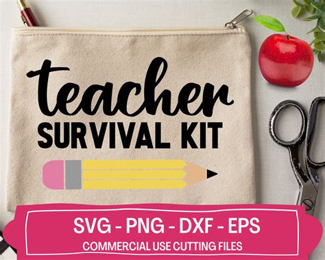 Teacher Survival Kit Svg Png Teacher Appreciation T Idea Etsy