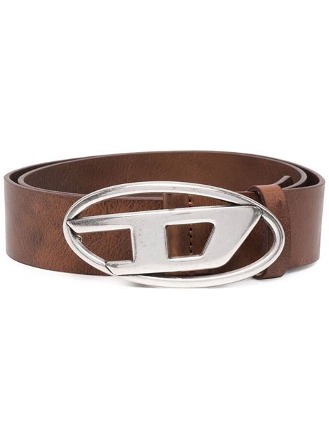 Diesel Logo Lettering Leather Belt Farfetch