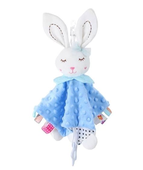 manta de apego conejo azul personalizada
