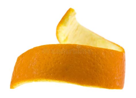 Orange Skin Isolated On White Background Stock Photo Image Of Citrus