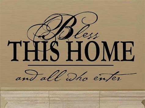 Vinyl Wall Decal Quote Bless This Home And By Walldecalsandquotes 12
