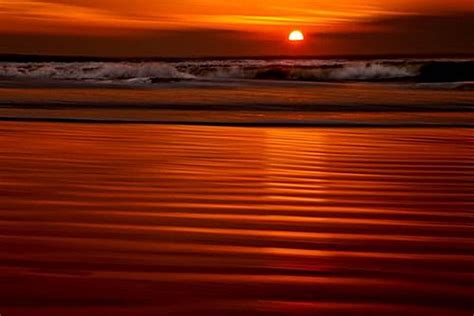 Red Sunset Red Oceans Sunsets Beauty Nature Sky Hd Wallpaper