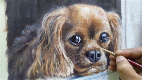 Original Dog Painting In Acrylic Do I Look Cute Art And Collectibles
