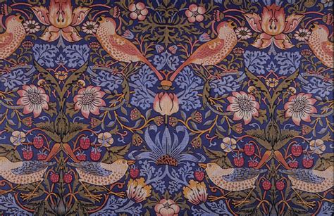 Strawberry thief is another of our licensed william morris design that was first produced in 1883. File:Morris Strawberry Thief 1883.jpg - Wikimedia Commons