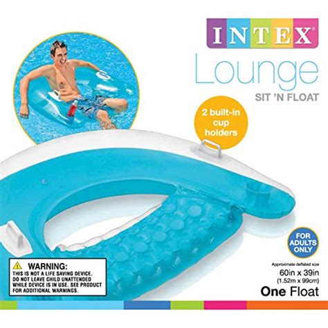 Intex Sit N Float Inflatable Lounges T Set Bundle 2 Pack 60 X