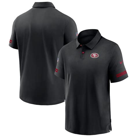 Mens Nike Black San Francisco 49ers Logo Sideline Elite Performance Polo