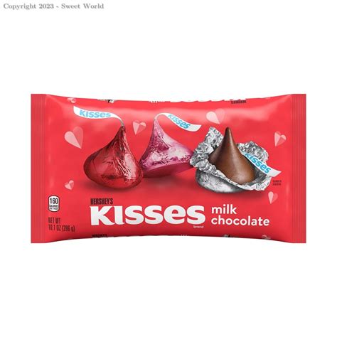 034000124978 hershey s kisses milk chocolate candy valentine s day 10 1 oz bag