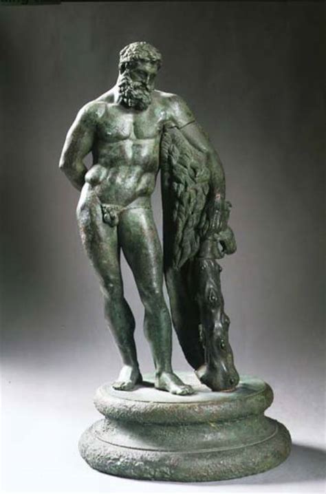 Herakles Hercules resting a reduced Lysippos als Kunstdruck oder Gemälde