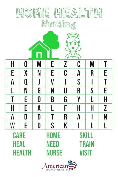 Home Health Nursing Word Search Puzzle For Kids Puzzles For Kids