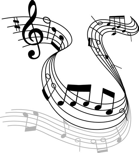 Musical Note Drawing Royalty Free Clef Black And White Liner Notes
