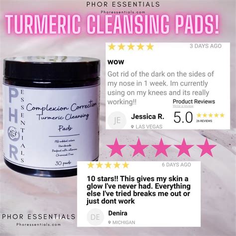 Complexion Correction Turmeric Cleansing Pads In Cleansing Pads Turmeric Dark Circles