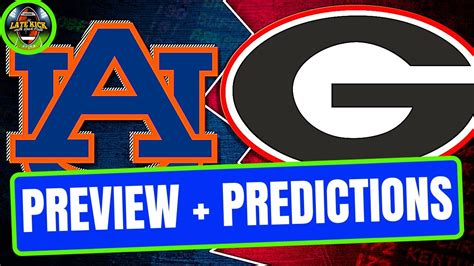 Auburn Vs Georgia Preview Predictions Late Kick Cut Youtube