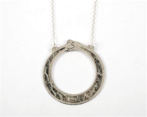Ouroboros Necklace Silver Snake Necklace Silver Ouroboros